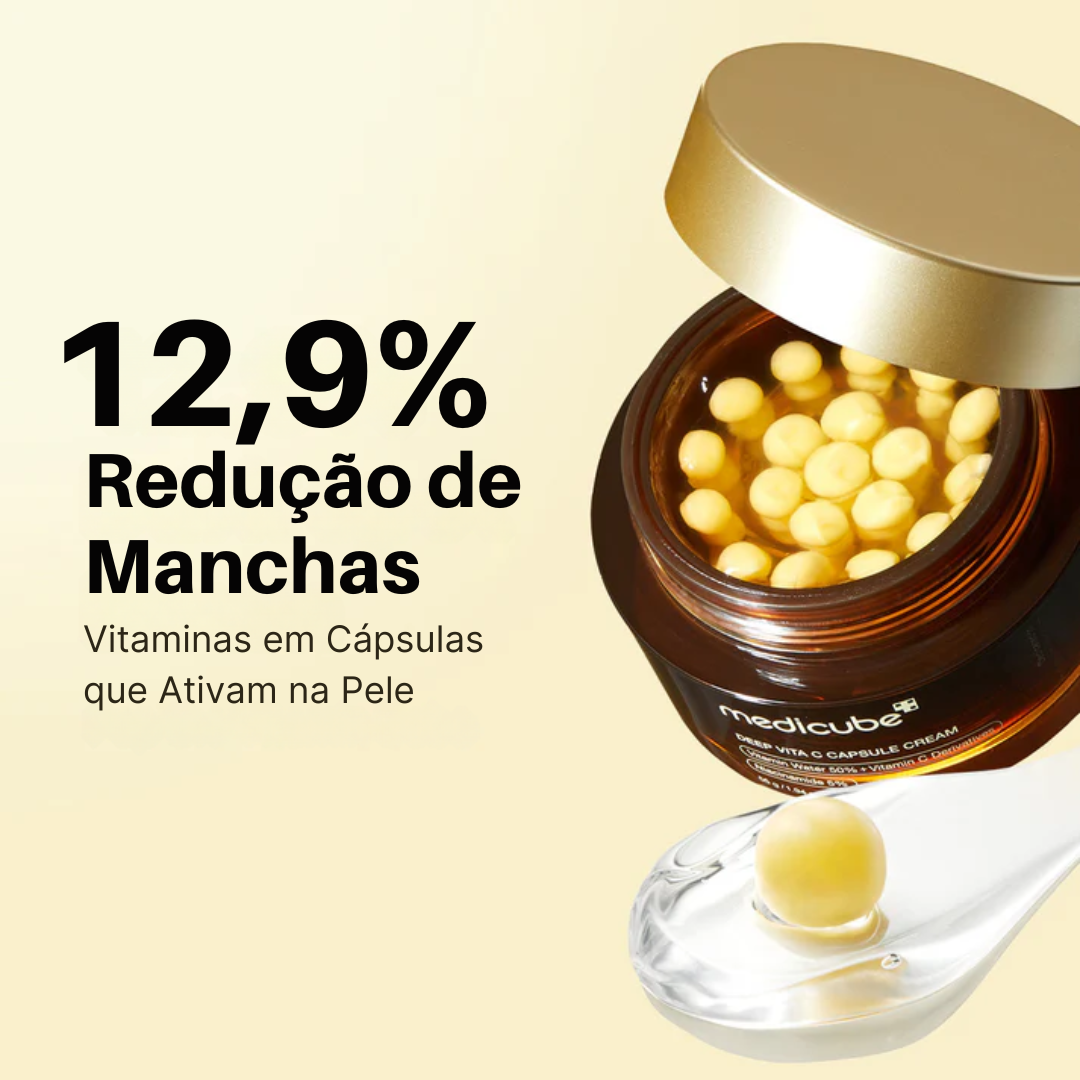 Creme facial com cápsulas de vitamina C para manchas